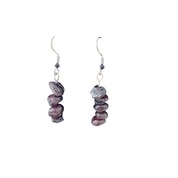 garnet earrings - Picture 1 of 4